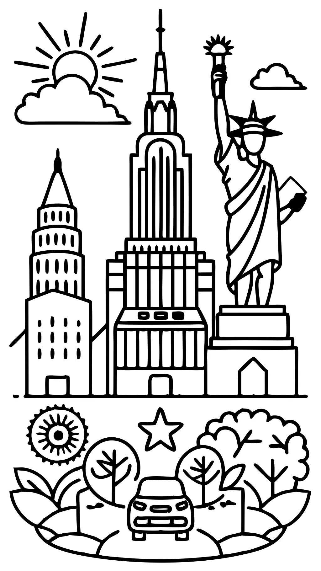 new york coloring pages